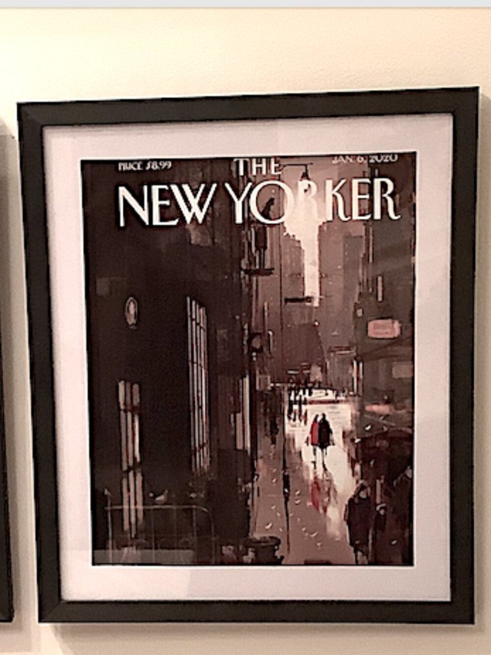 The New Yorker  framed magazine:  Jan. 6, 2020, "Twilight Avenue",  P. Campion